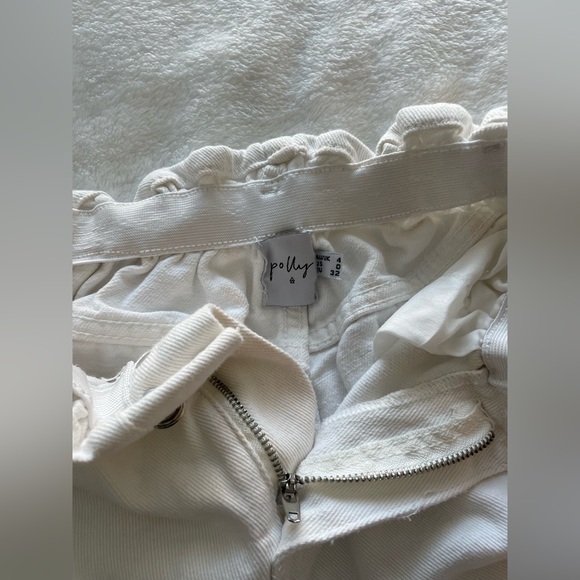 White Princess Polly Paper Bag Shorts - Picture 4 of 5